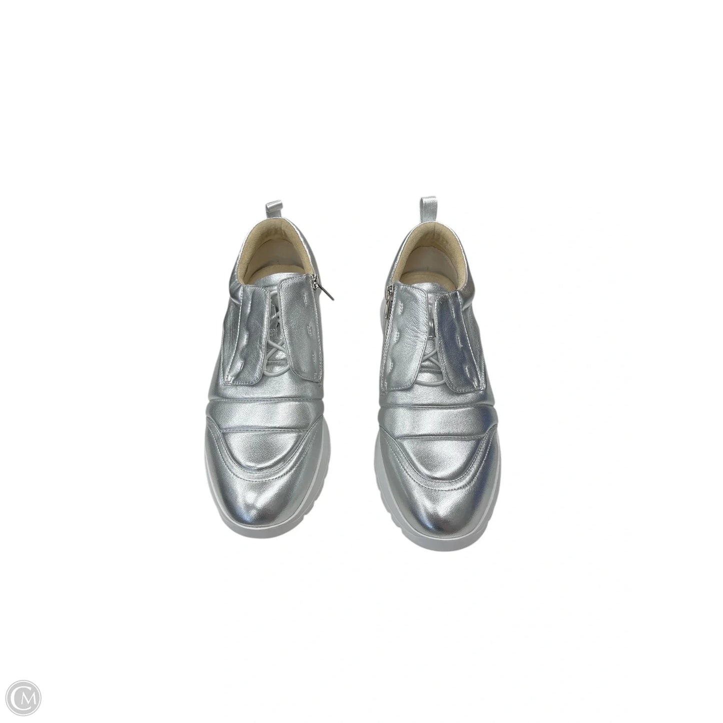 Shoes Athletic By Vaneli In Silver, Size: 10