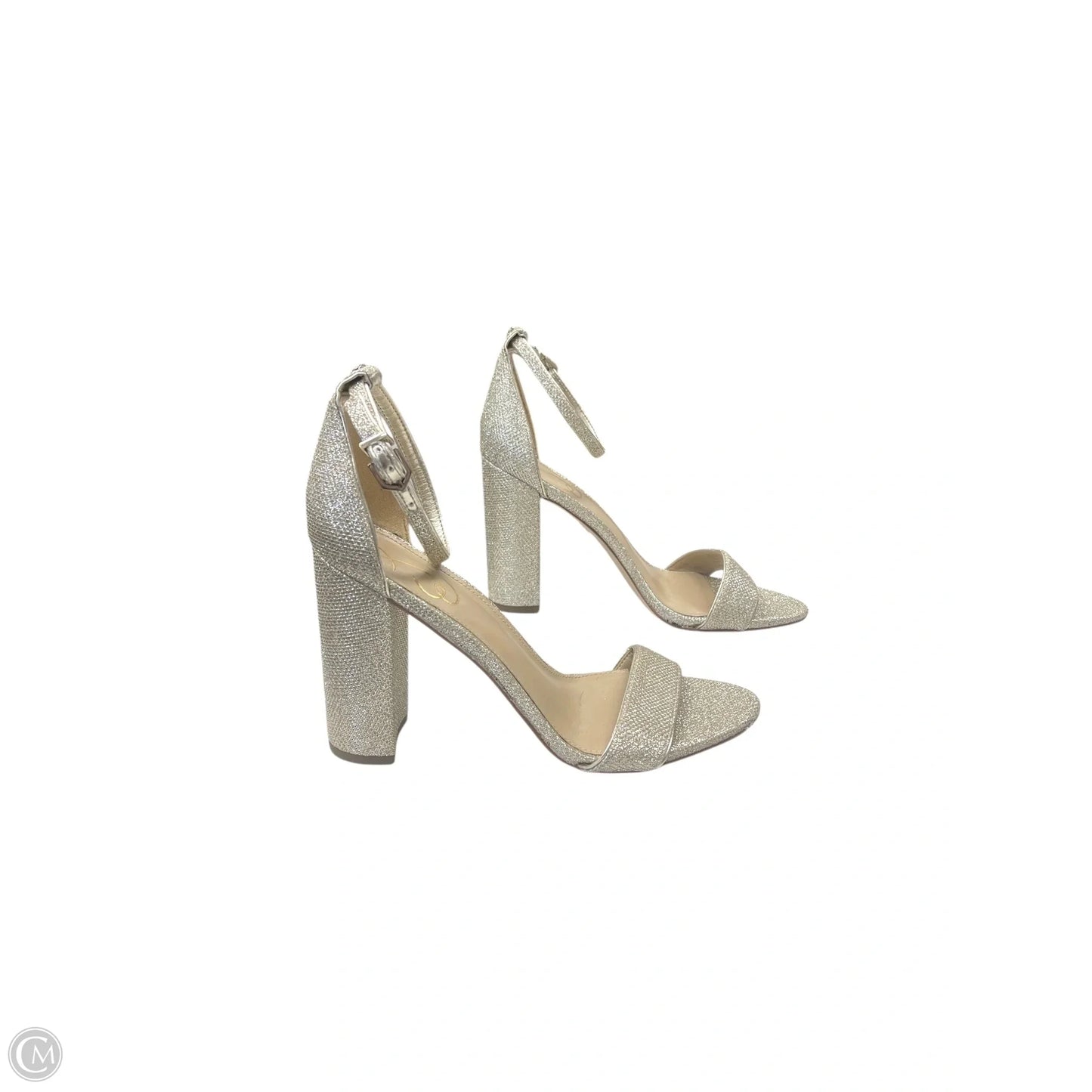 Sandals Heels Block By Jessica Simpson In Gold, Size: 8.5