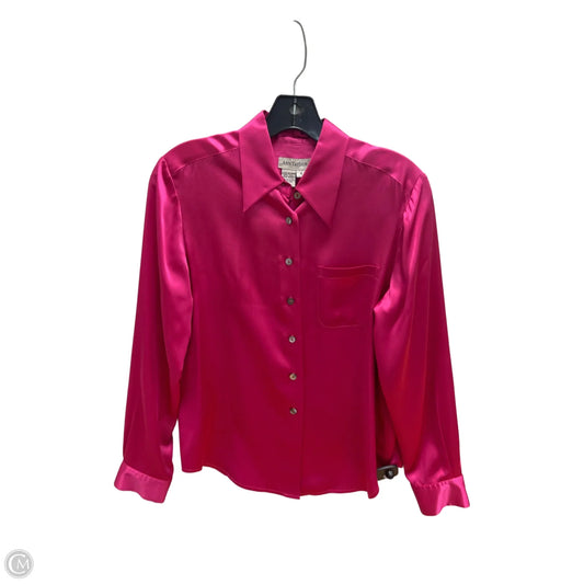Top Long Sleeve By Ann Taylor In Pink, Size: 4