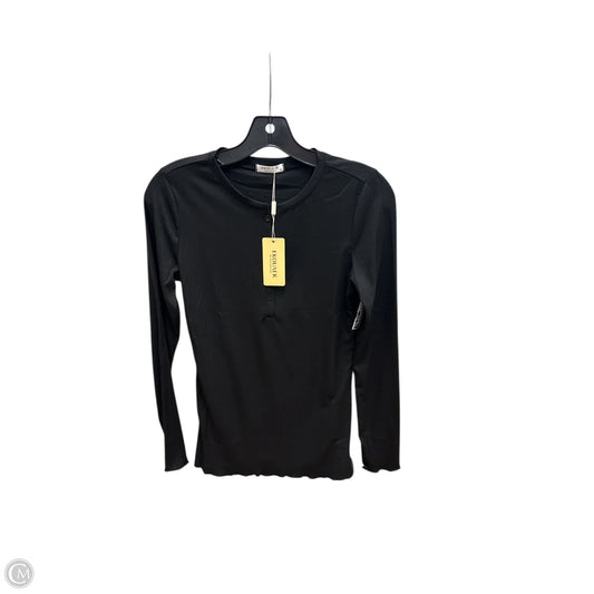 Top Long Sleeve Basic By Clothes Mentor In Black, Size: M