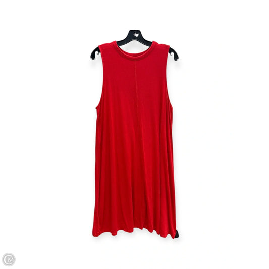Dress Casual Midi By Time And Tru In Red, Size: Xl