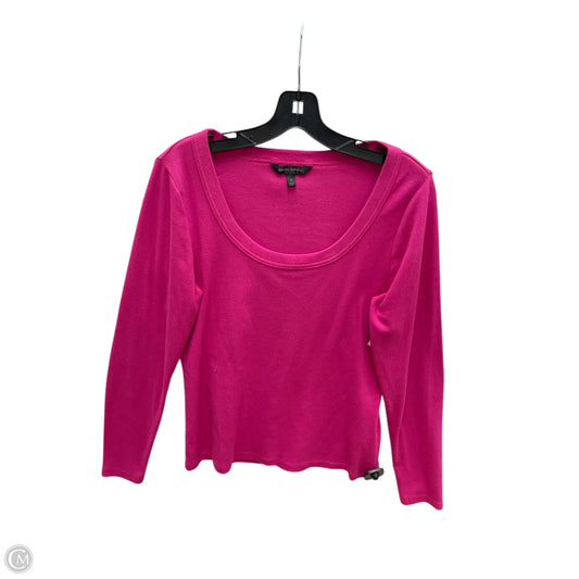 Top Long Sleeve Basic By Banana Republic In Pink, Size: L