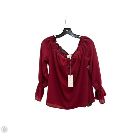 Top Long Sleeve By Wayf In Red, Size: M