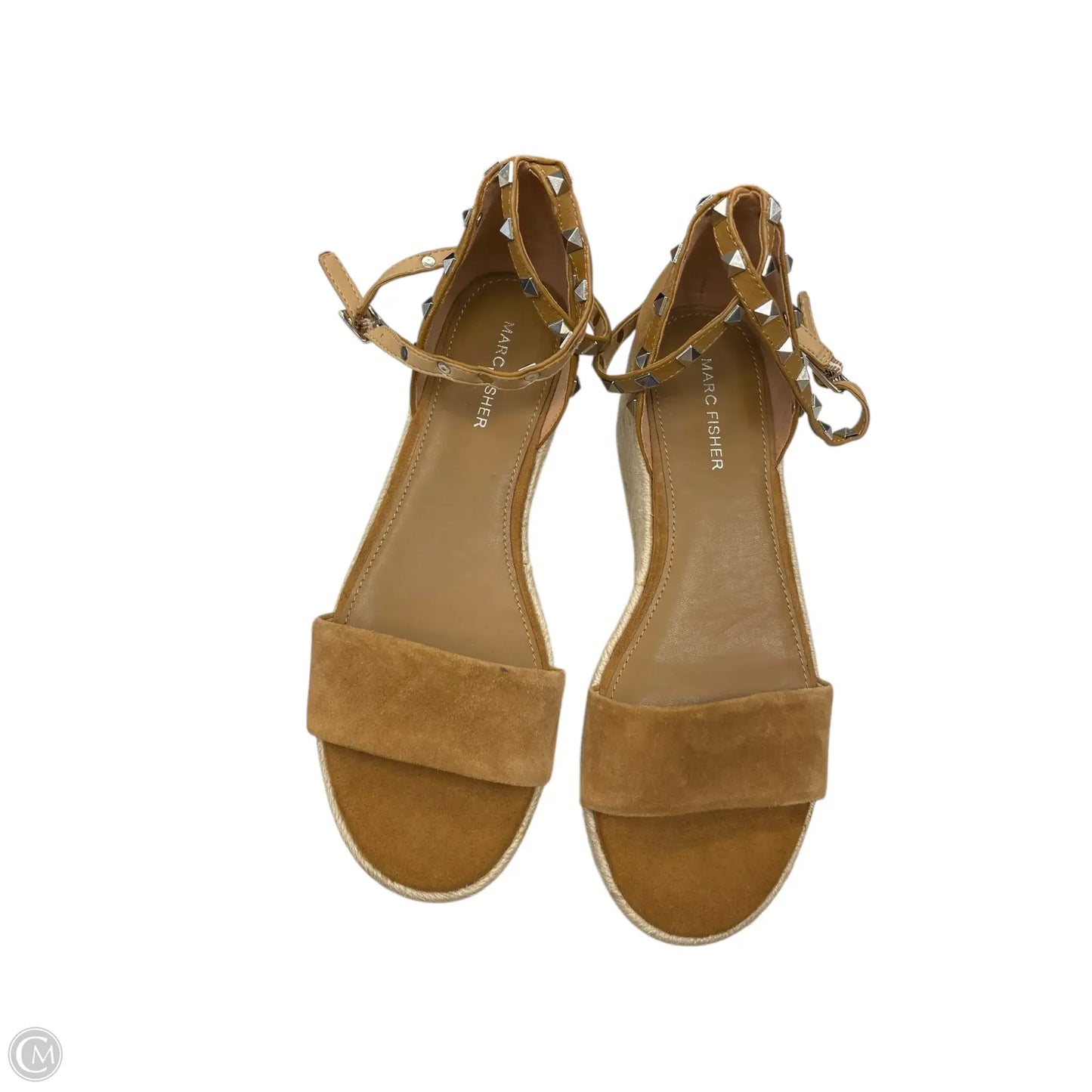 Sandals Heels Wedge By Marc Fisher In Brown, Size: 8.5