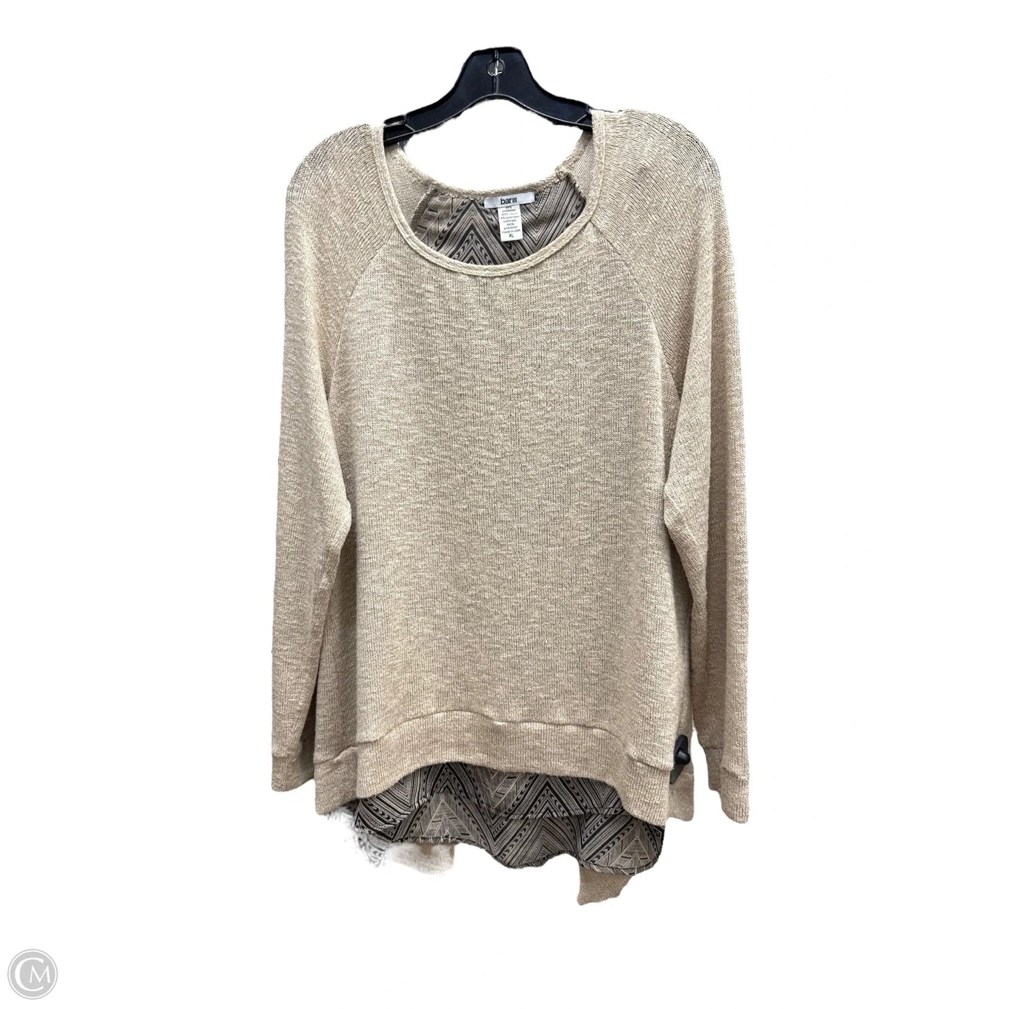Sweater By Bar Iii In Beige, Size: Xl