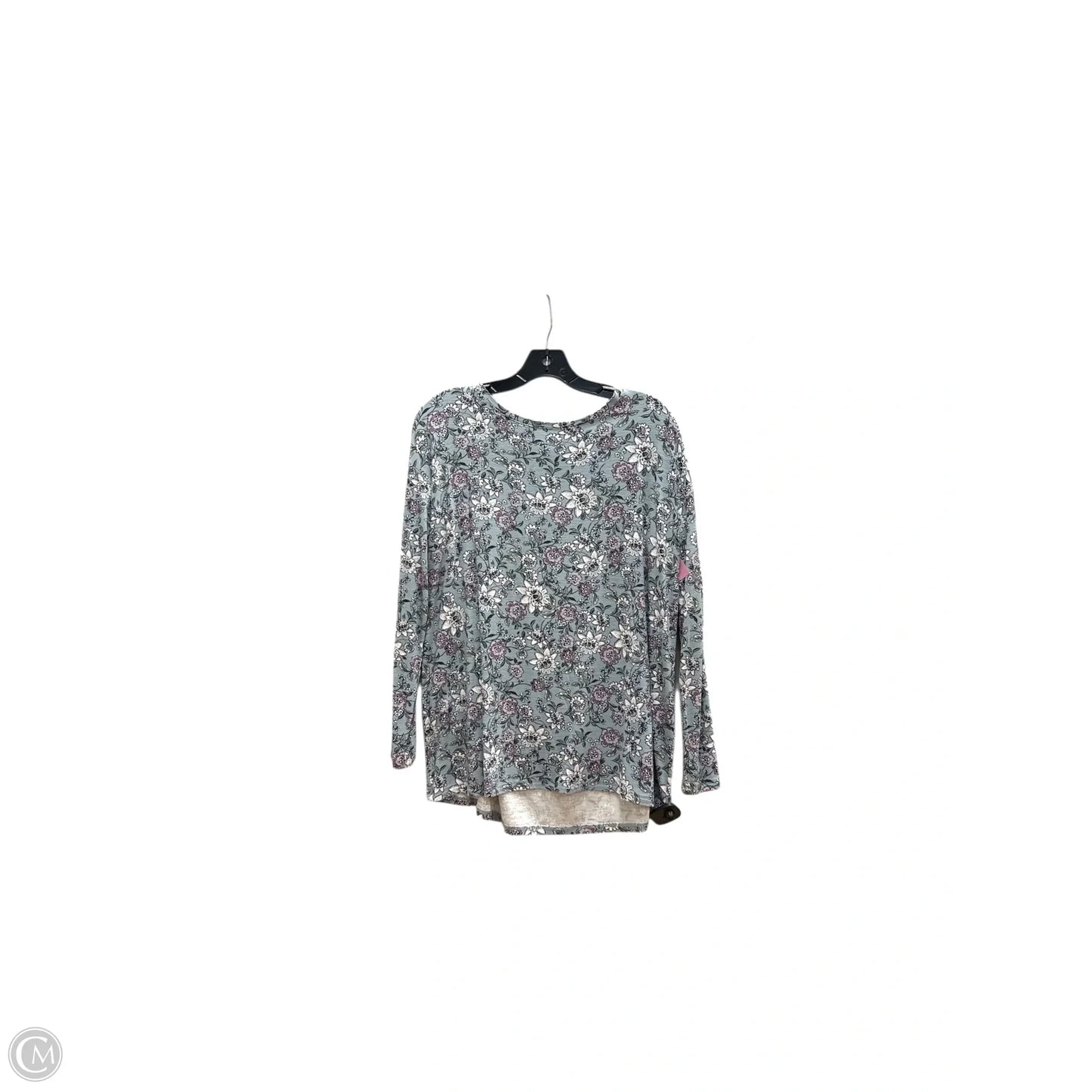 Top Long Sleeve By J. Jill In Blue & Cream, Size: S