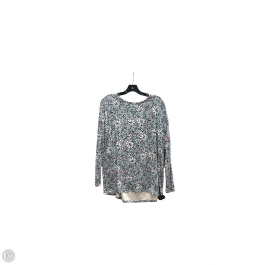 Top Long Sleeve By J. Jill In Blue & Cream, Size: S