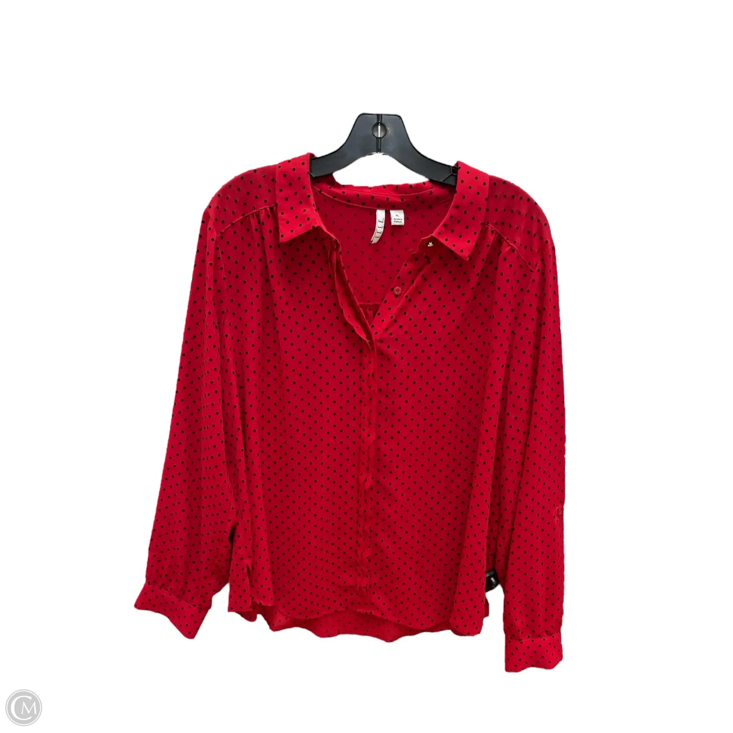 Top Long Sleeve By Elle In Red, Size: Xl
