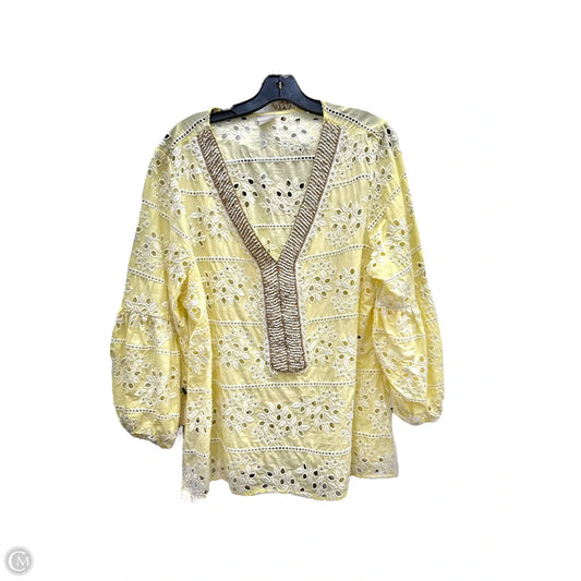 Top Long Sleeve By Chicos In Yellow, Size: Xl