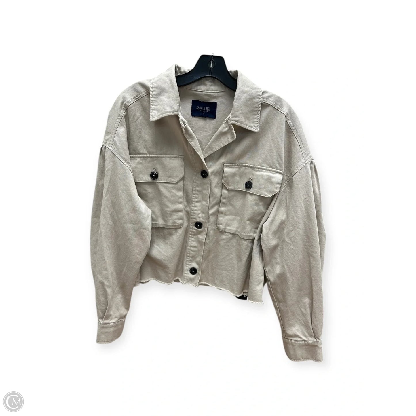 Jacket Shirt By Rachel Roy In Beige, Size: L