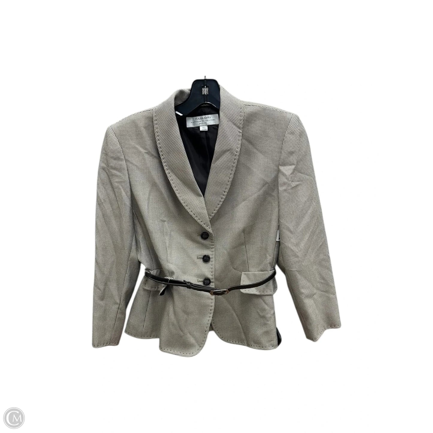 Blazer By Tahari By Arthur Levine In Checkered Pattern, Size: 6p