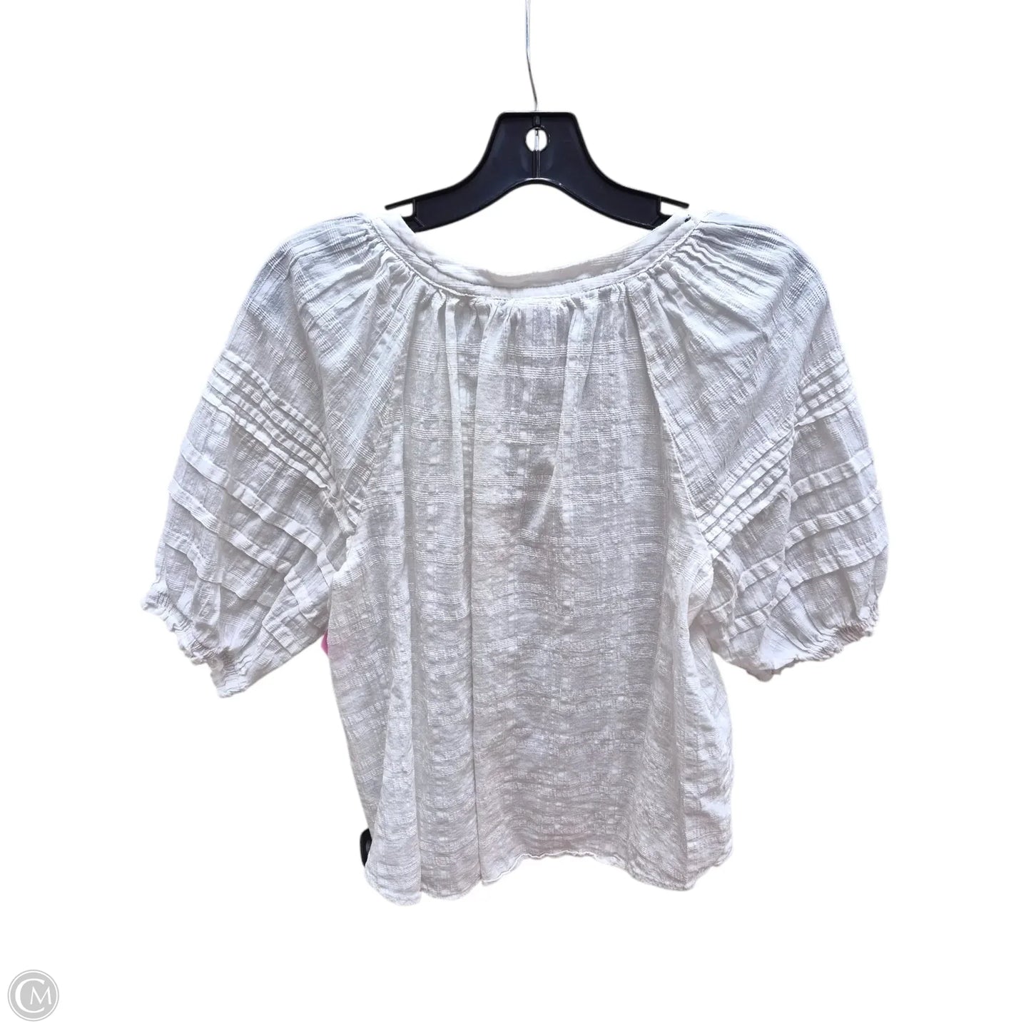 Top Short Sleeve By Knox Rose In White, Size: L