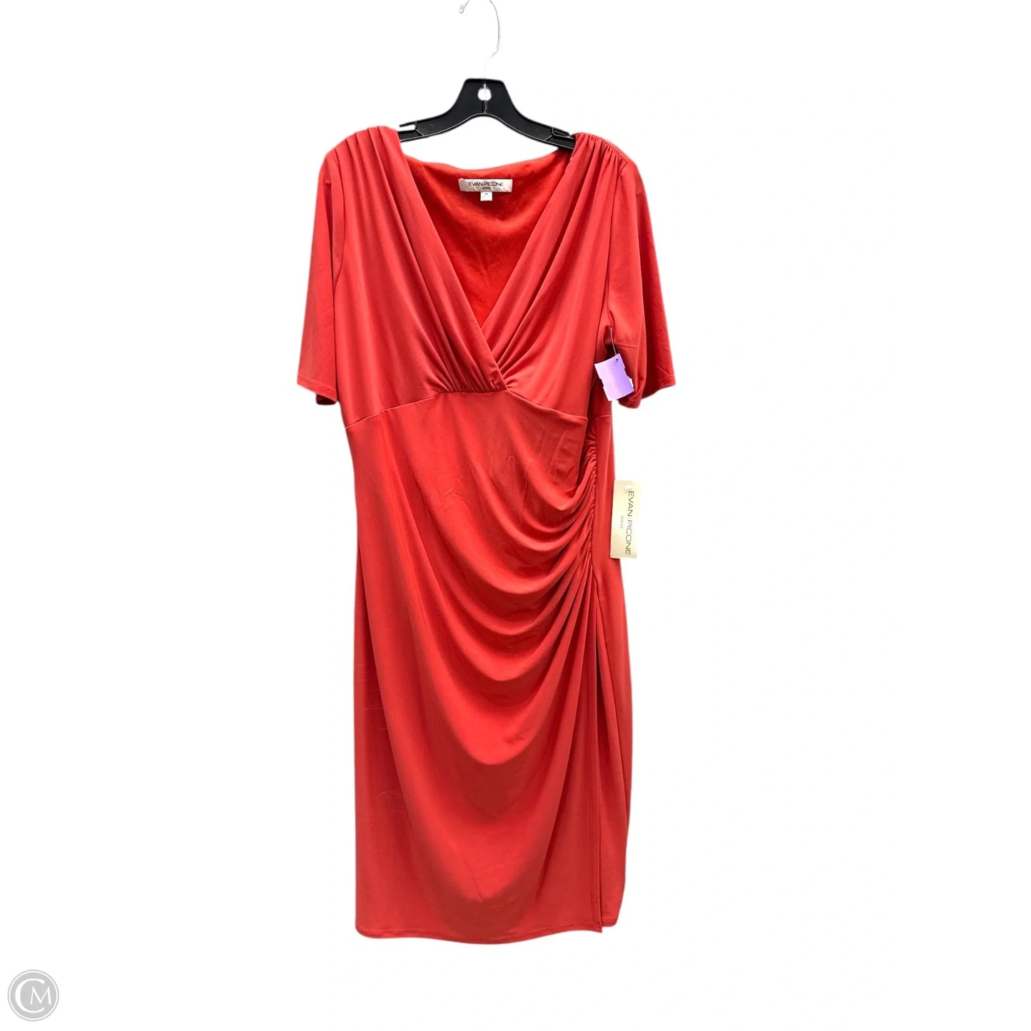 Dress Party Midi By Evan-picone In Orange, Size: 16