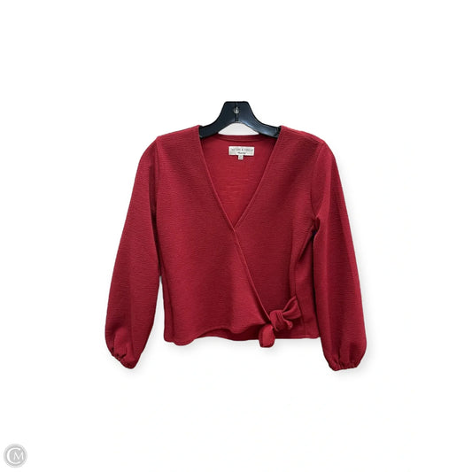 Top Long Sleeve By Madewell In Red, Size: Xxs