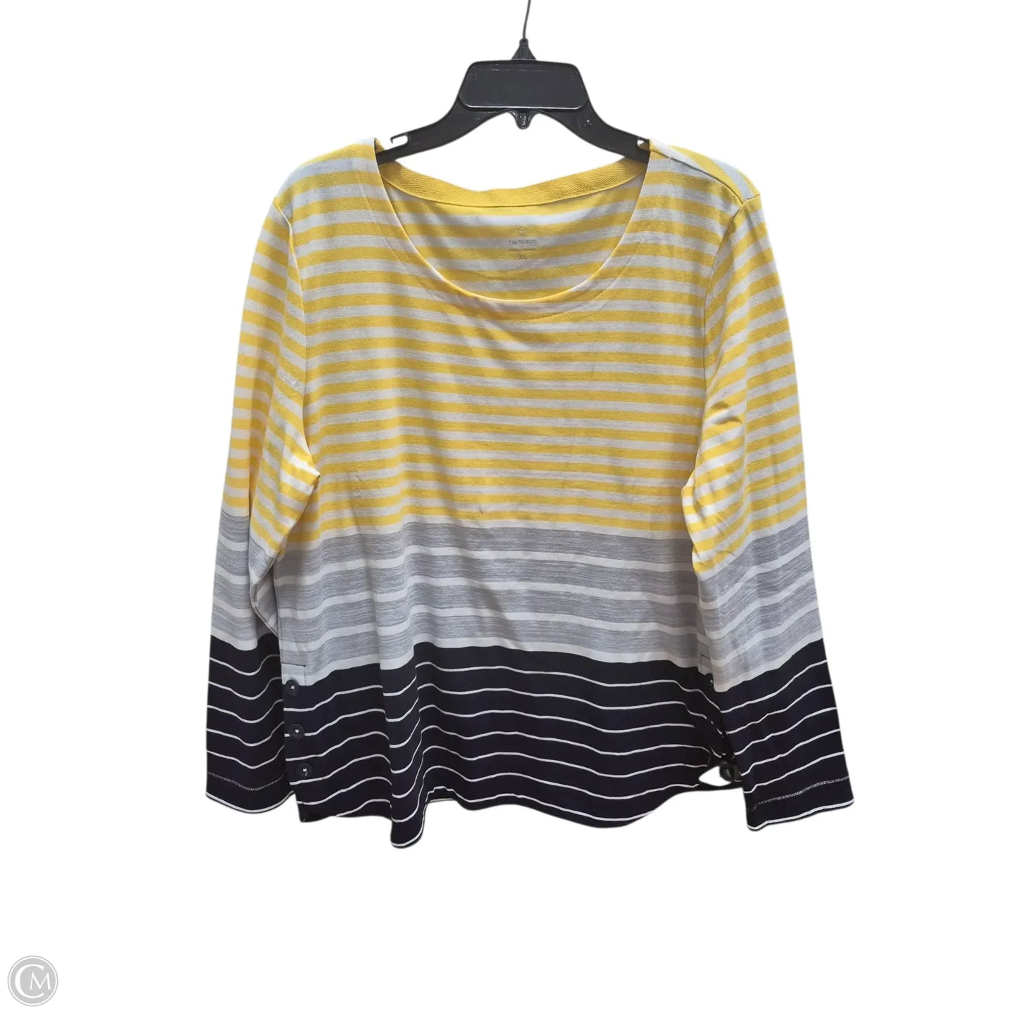 Top Long Sleeve By Talbots In Striped Pattern, Size: Xl