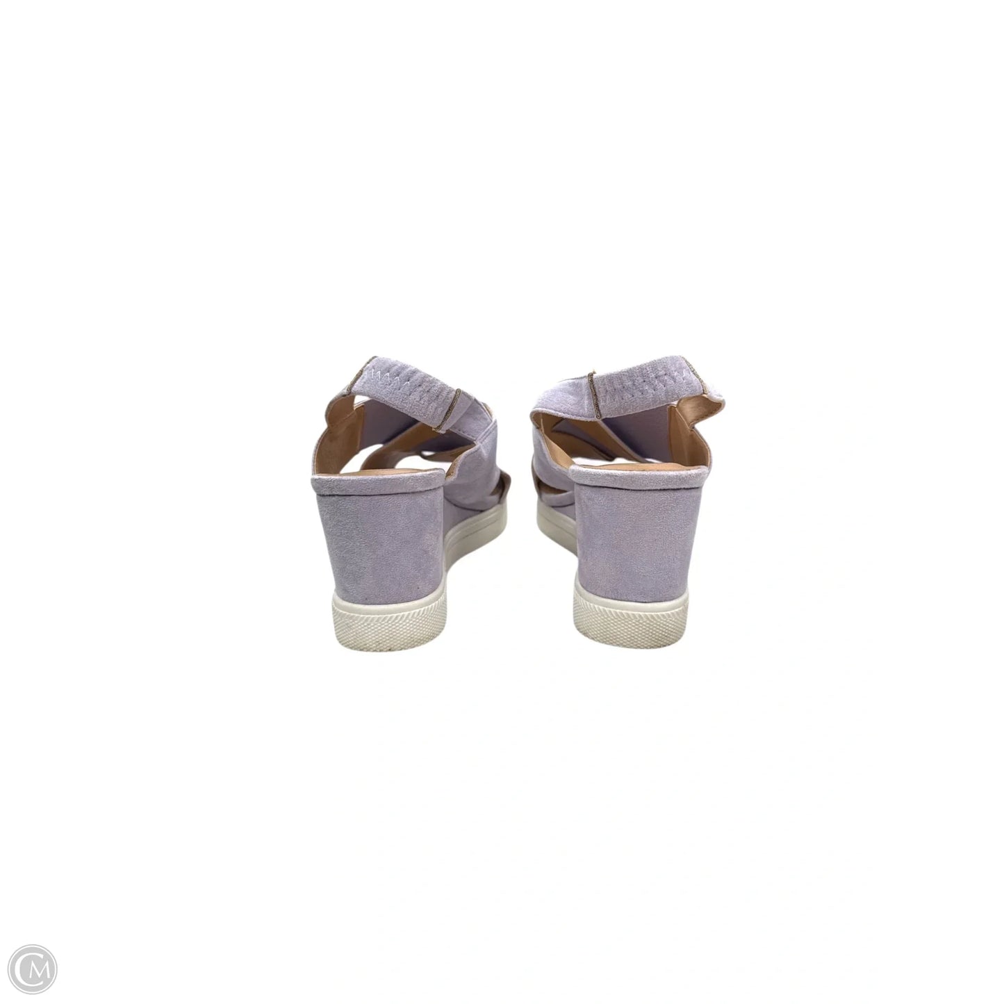 Sandals Heels Wedge By Journee In Purple, Size: 8