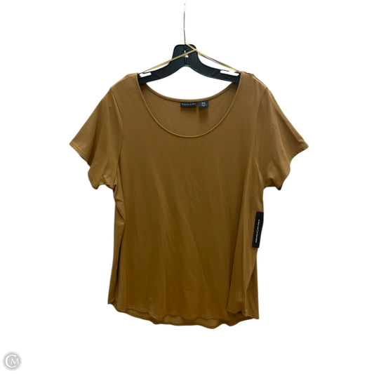 Top Short Sleeve By Tahari By Arthur Levine In Brown, Size: 1x