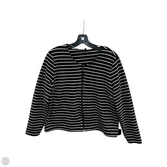 Cardigan By Apt 9 In Black & White, Size: Xlp