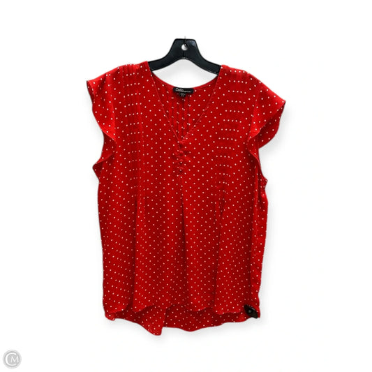 Top Short Sleeve By Dalia In Polkadot Pattern, Size: Xl