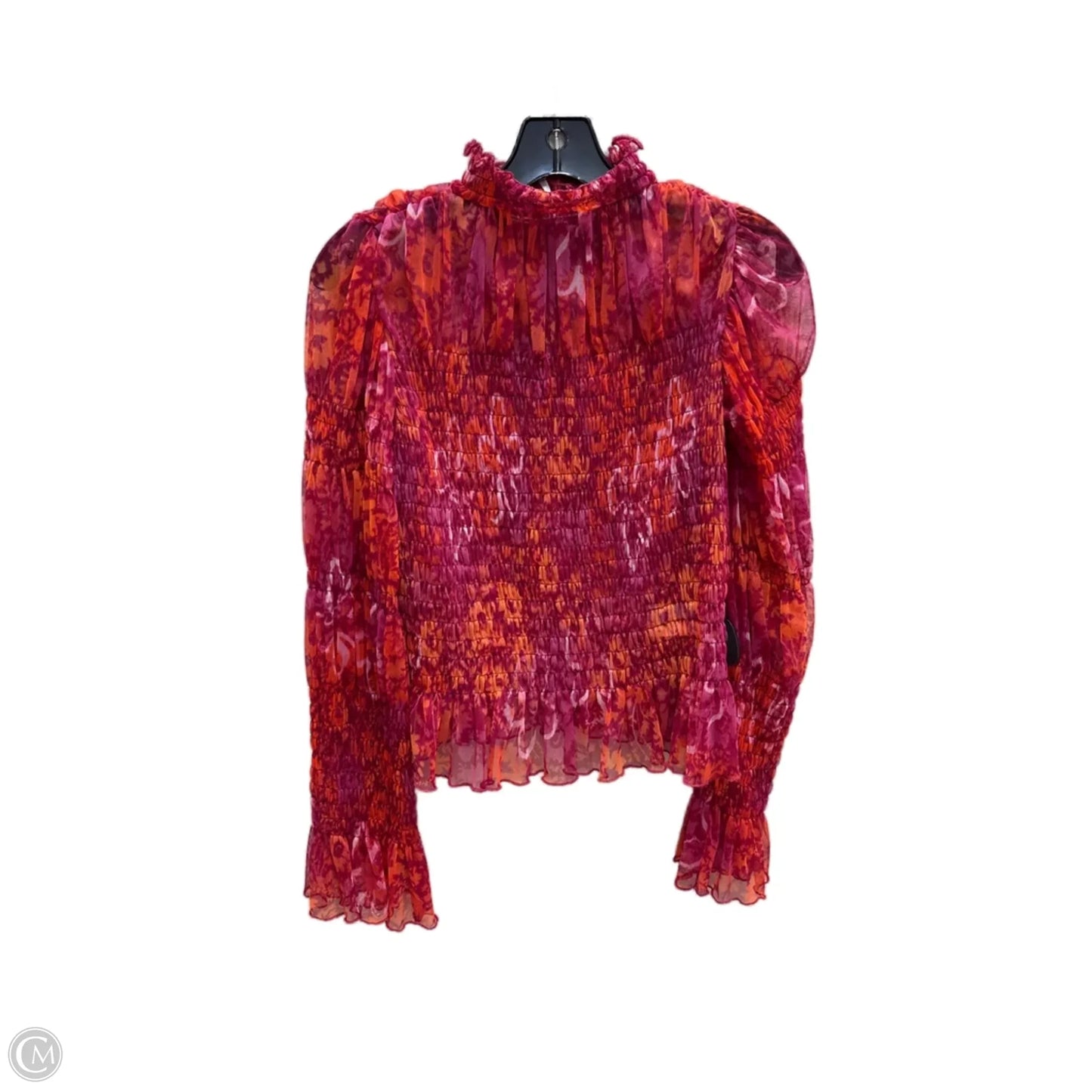 Top 2pc 3/4 Sleeve By Free People In Orange & Pink, Size: Xl