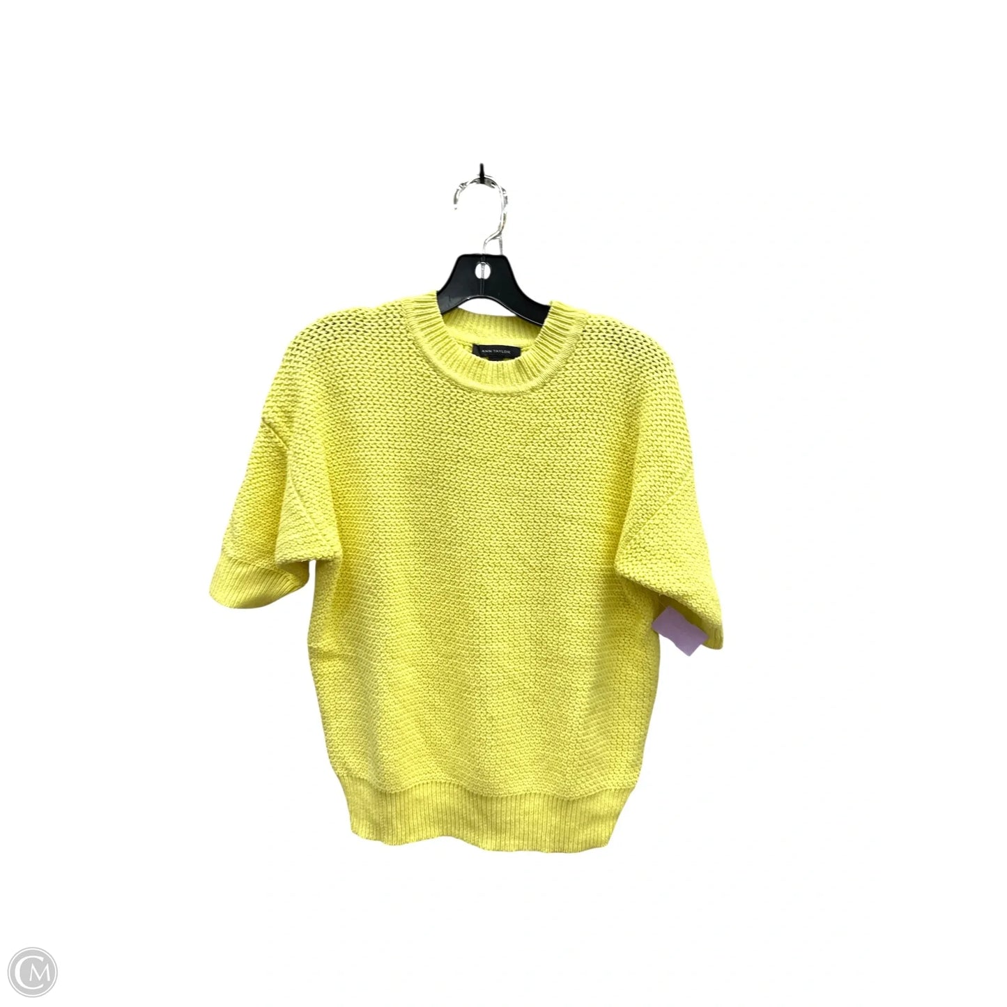 Sweater Short Sleeve By Ann Taylor In Yellow, Size: S