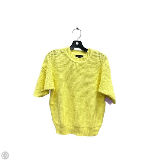 Sweater Short Sleeve By Ann Taylor In Yellow, Size: S