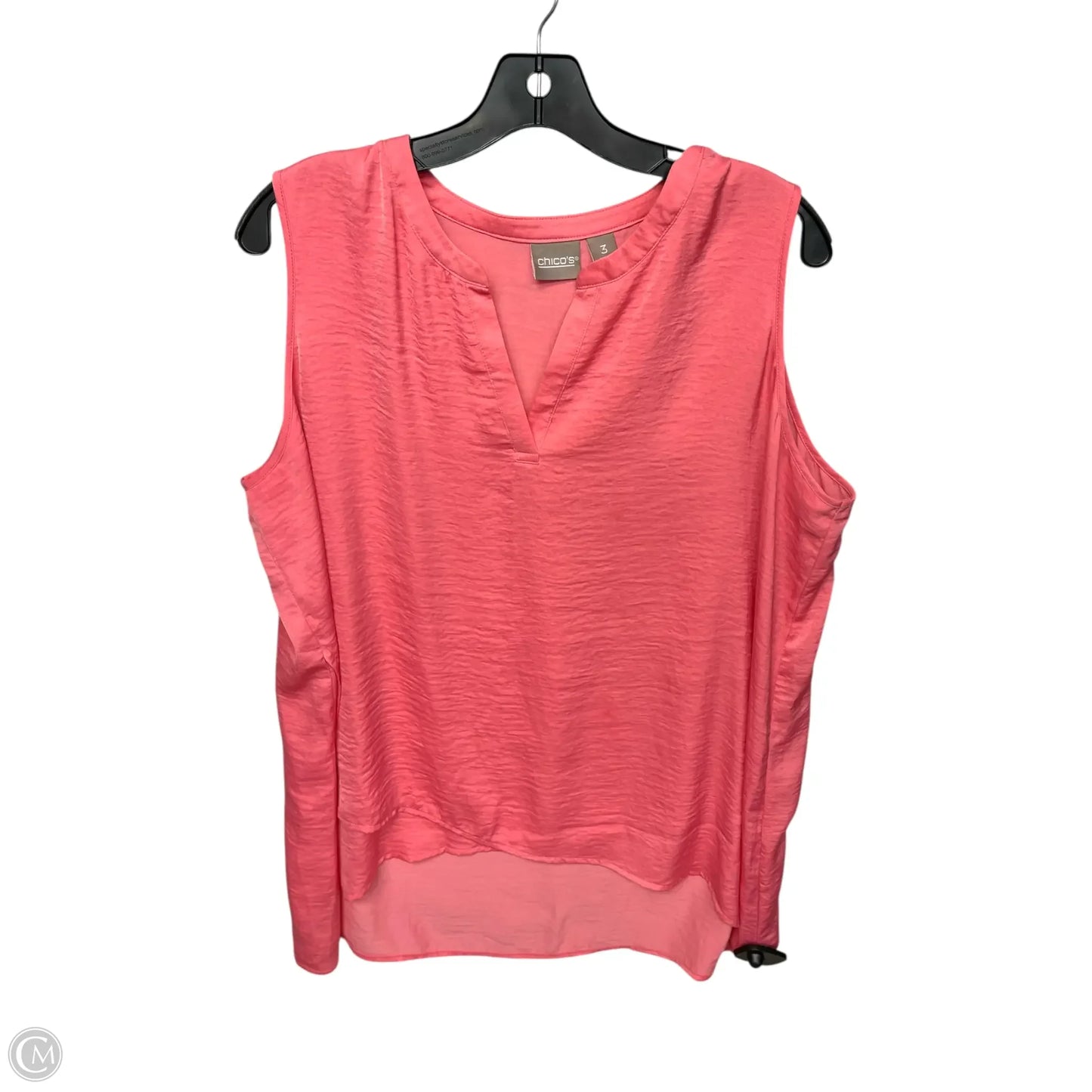 Top Sleeveless By Chicos In Pink, Size: Xl