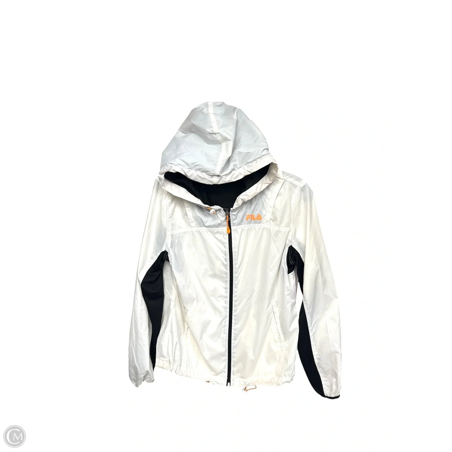 Jacket Windbreaker By Fila In Black & White, Size: S