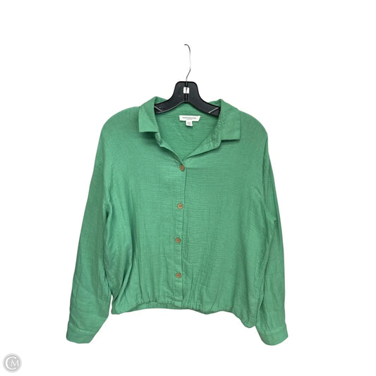 Top Long Sleeve By Beachlunchlounge In Green, Size: M