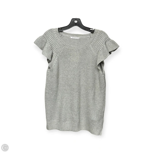 Top Short Sleeve By Staccato In Grey, Size: L