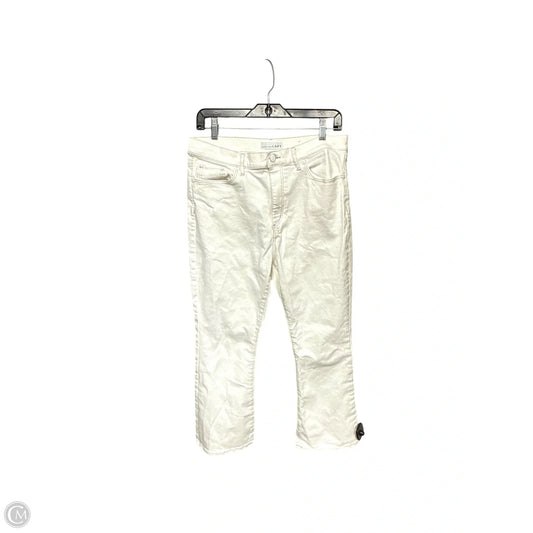 Jeans Cropped By Loft In White Denim, Size: 10