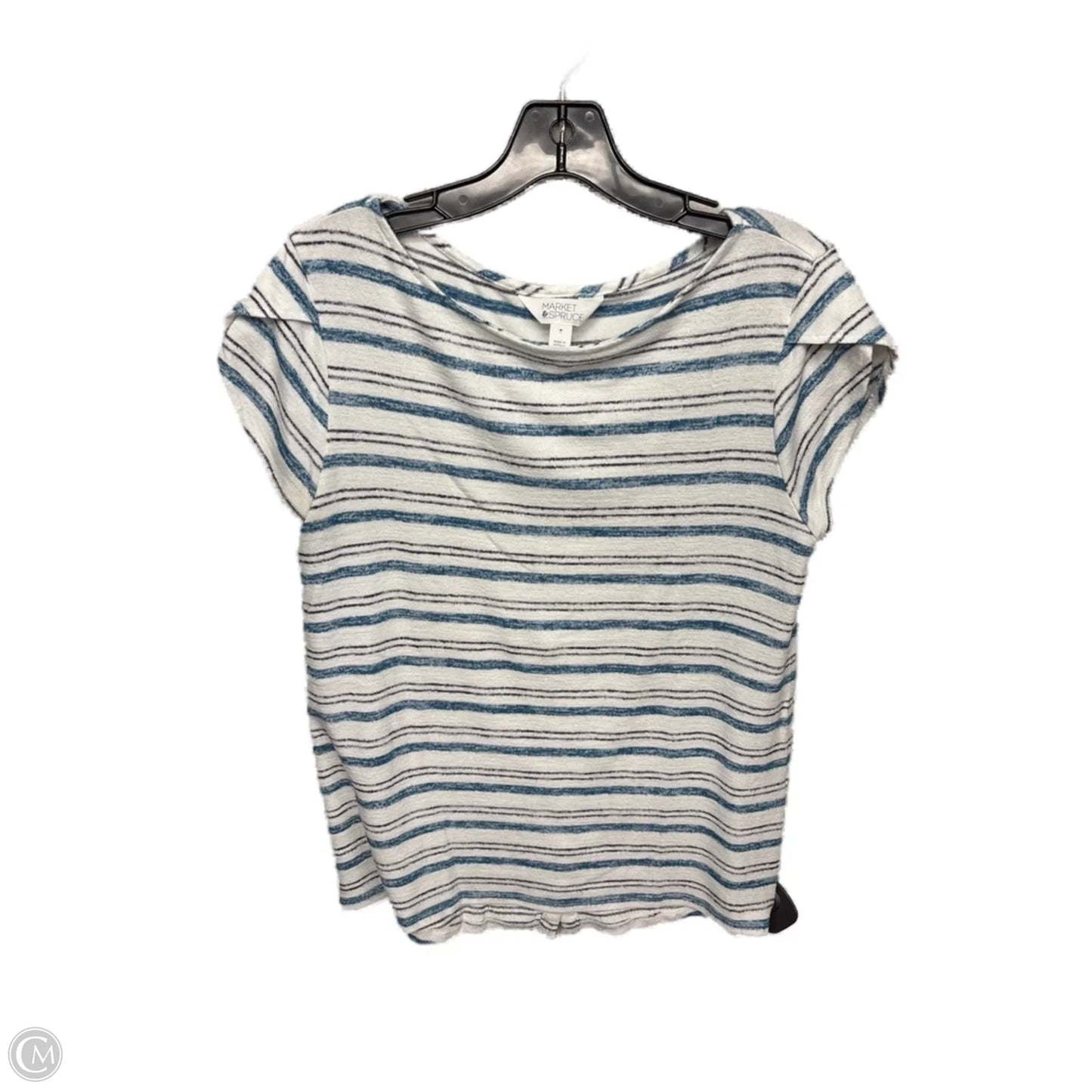 Top Short Sleeve By Market & Spruce In Striped Pattern, Size: M