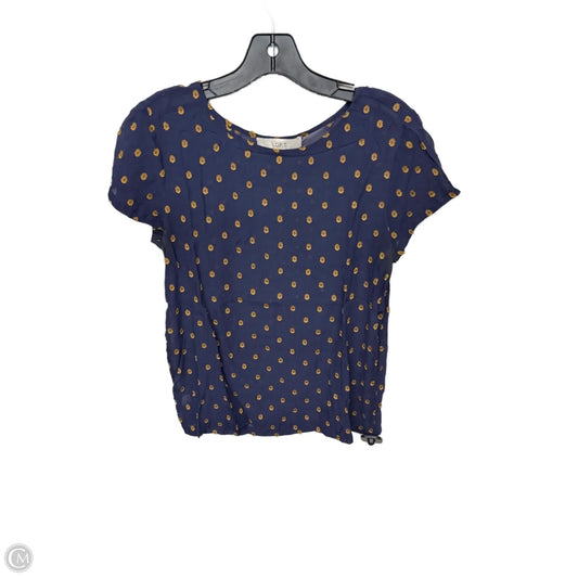 Top Short Sleeve By Loft In Polkadot Pattern, Size: M