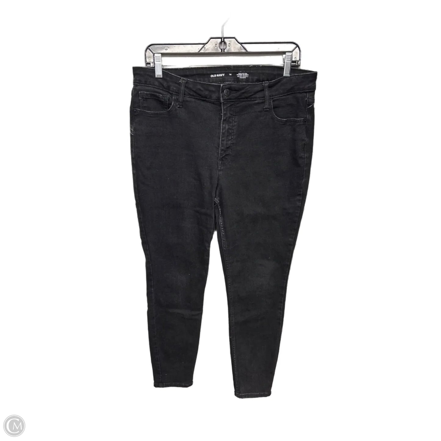 Jeans Skinny By Old Navy In Black Denim, Size: 14