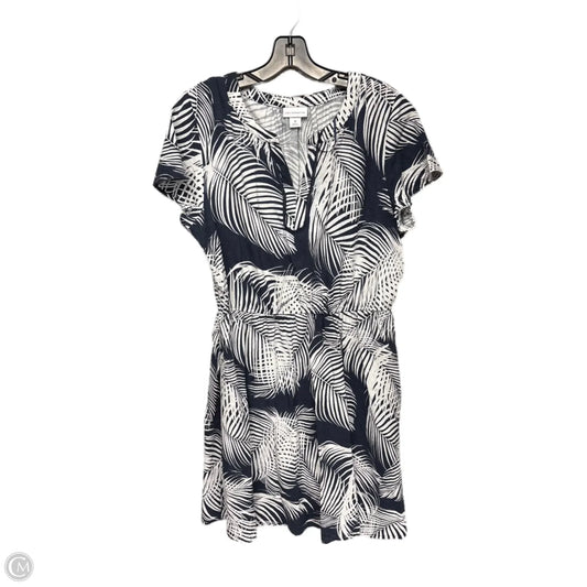 Dress Party Midi By Liz Claiborne In Blue & White, Size: M