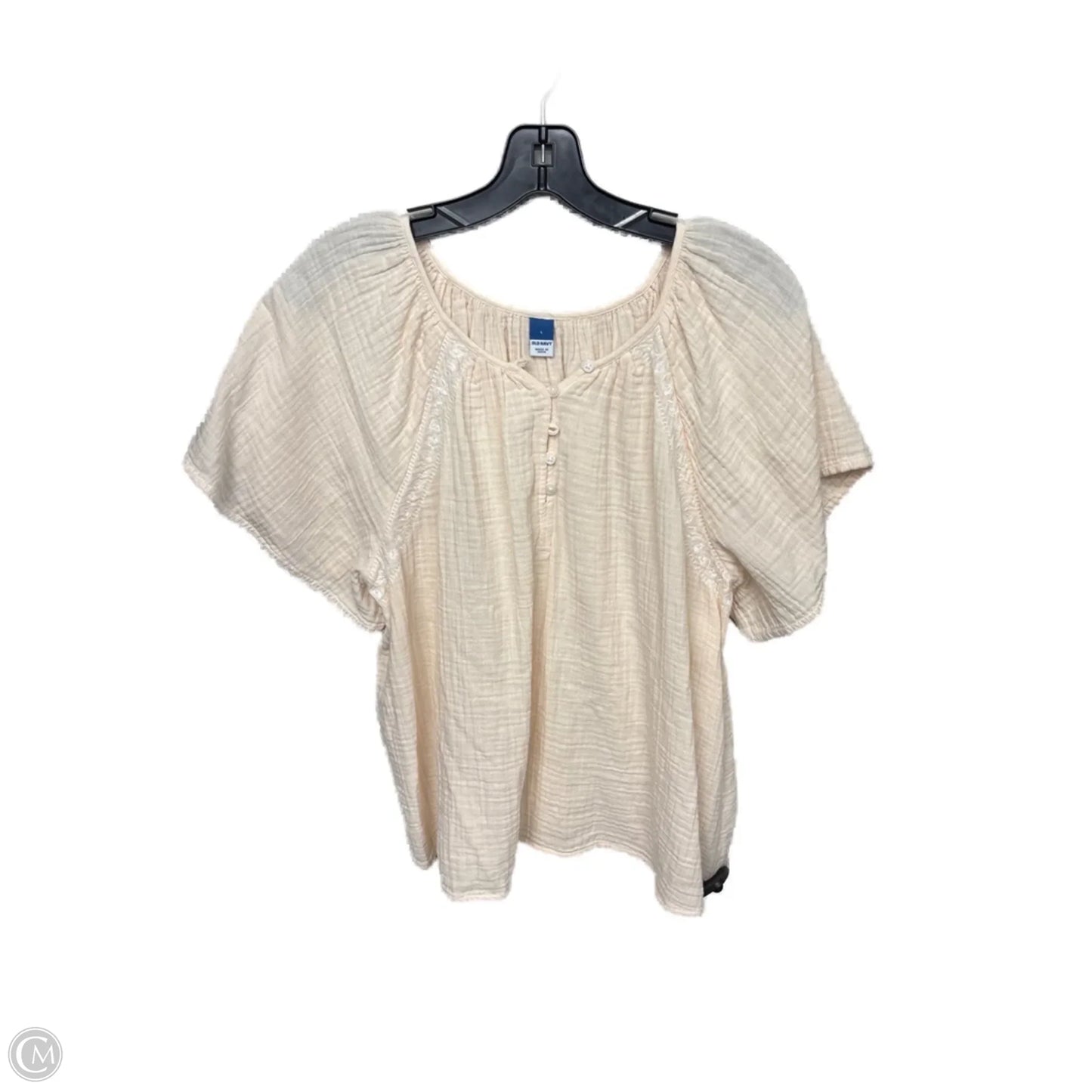 Top Short Sleeve By Old Navy In Peach, Size: L
