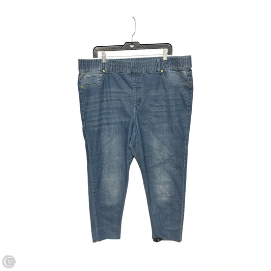 Jeans Cropped By Just Be In Blue Denim, Size: Xl