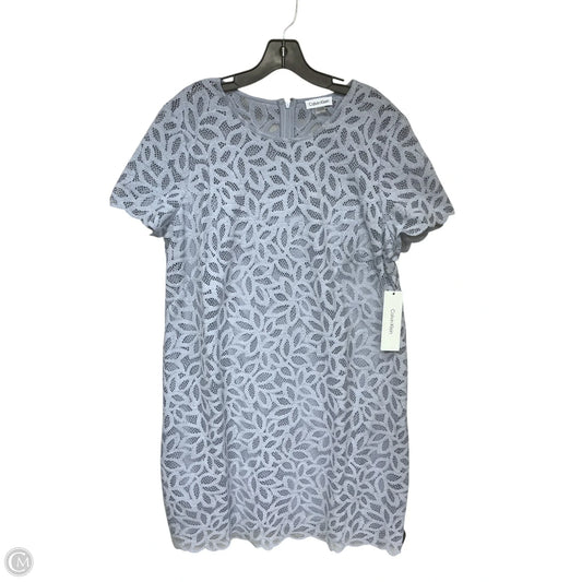 Dress Party Midi By Calvin Klein In Blue, Size: 16