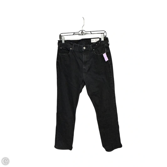 Jeans Straight By Gap In Black Denim, Size: 8