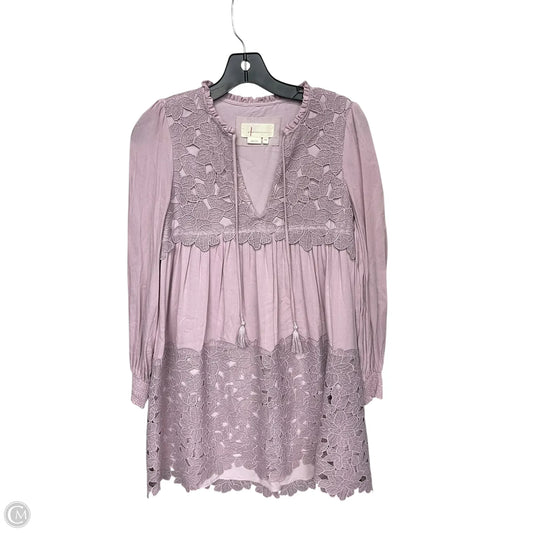 Dress Party Midi By Anthropologie In Purple, Size: Xxs