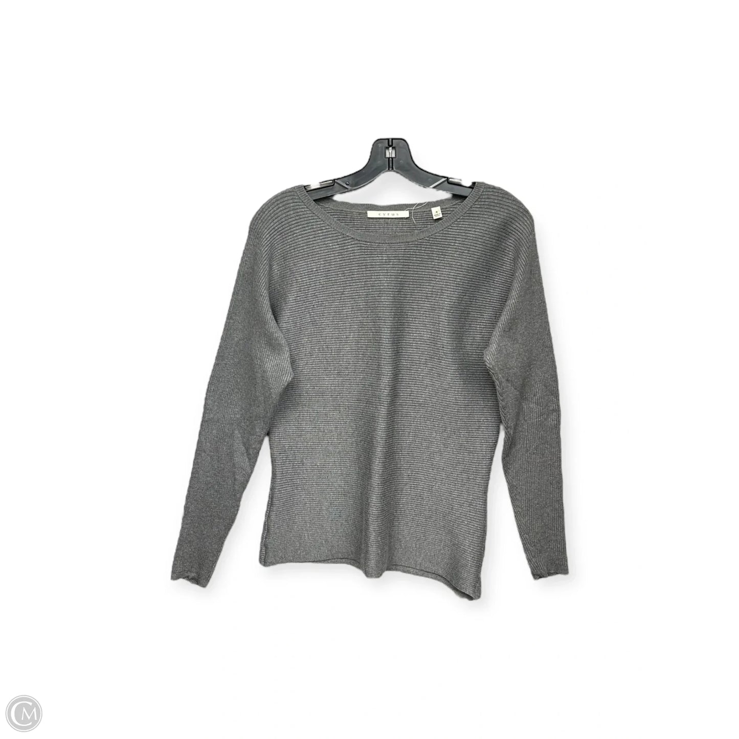 Top Long Sleeve By Cyrus Knits In Grey, Size: S