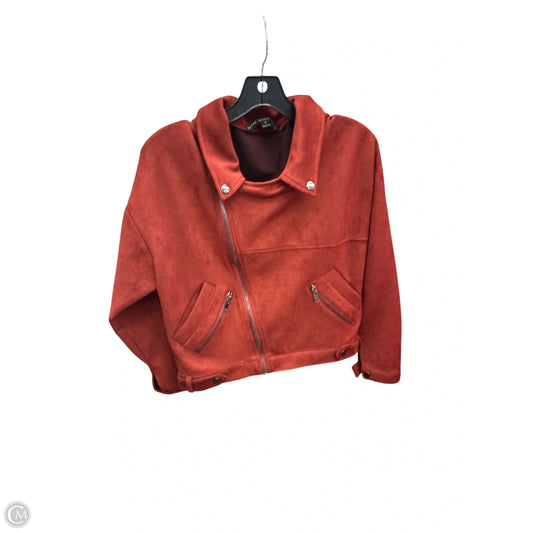 Jacket Moto By Hyfve In Maroon, Size: S