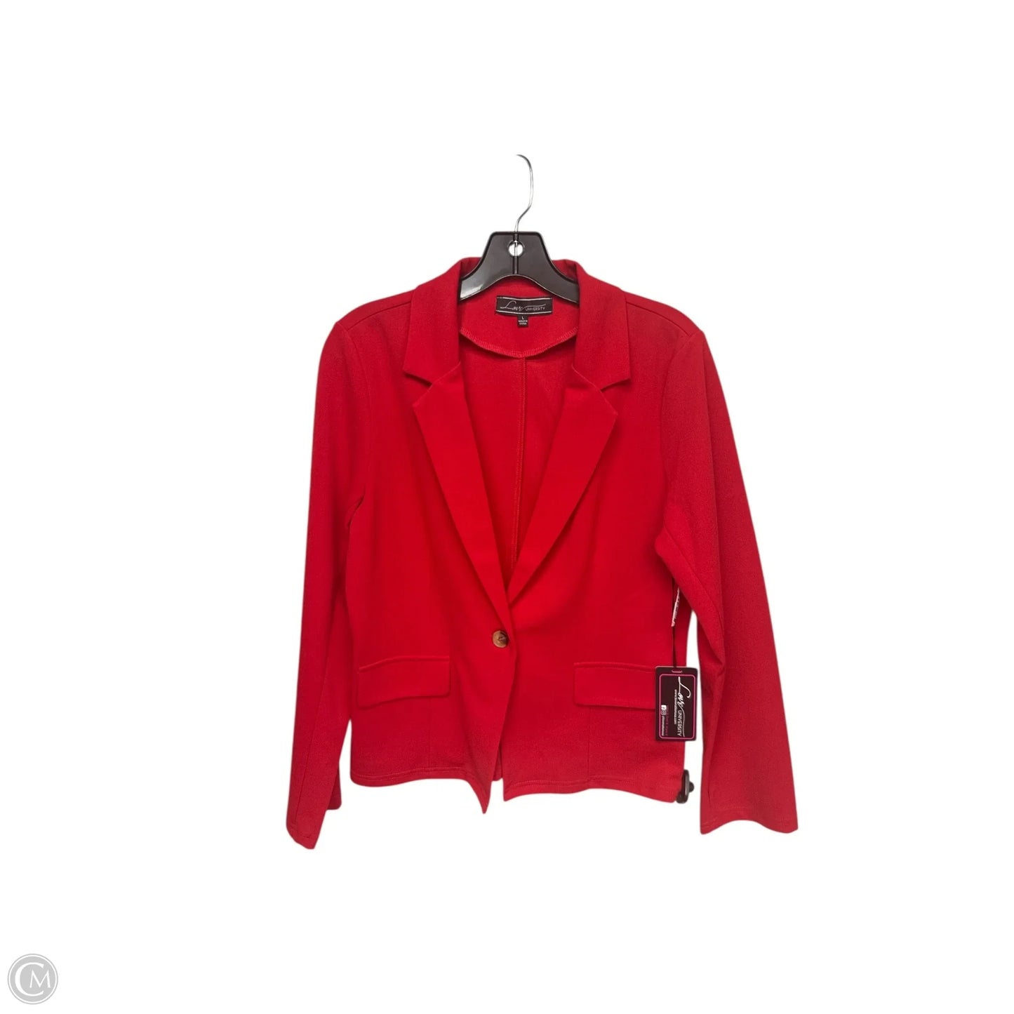 Blazer By Clothes Mentor In Red, Size: L