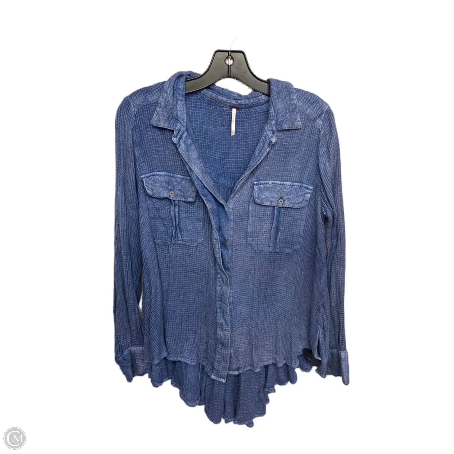 Top Long Sleeve By Free People In Blue, Size: S