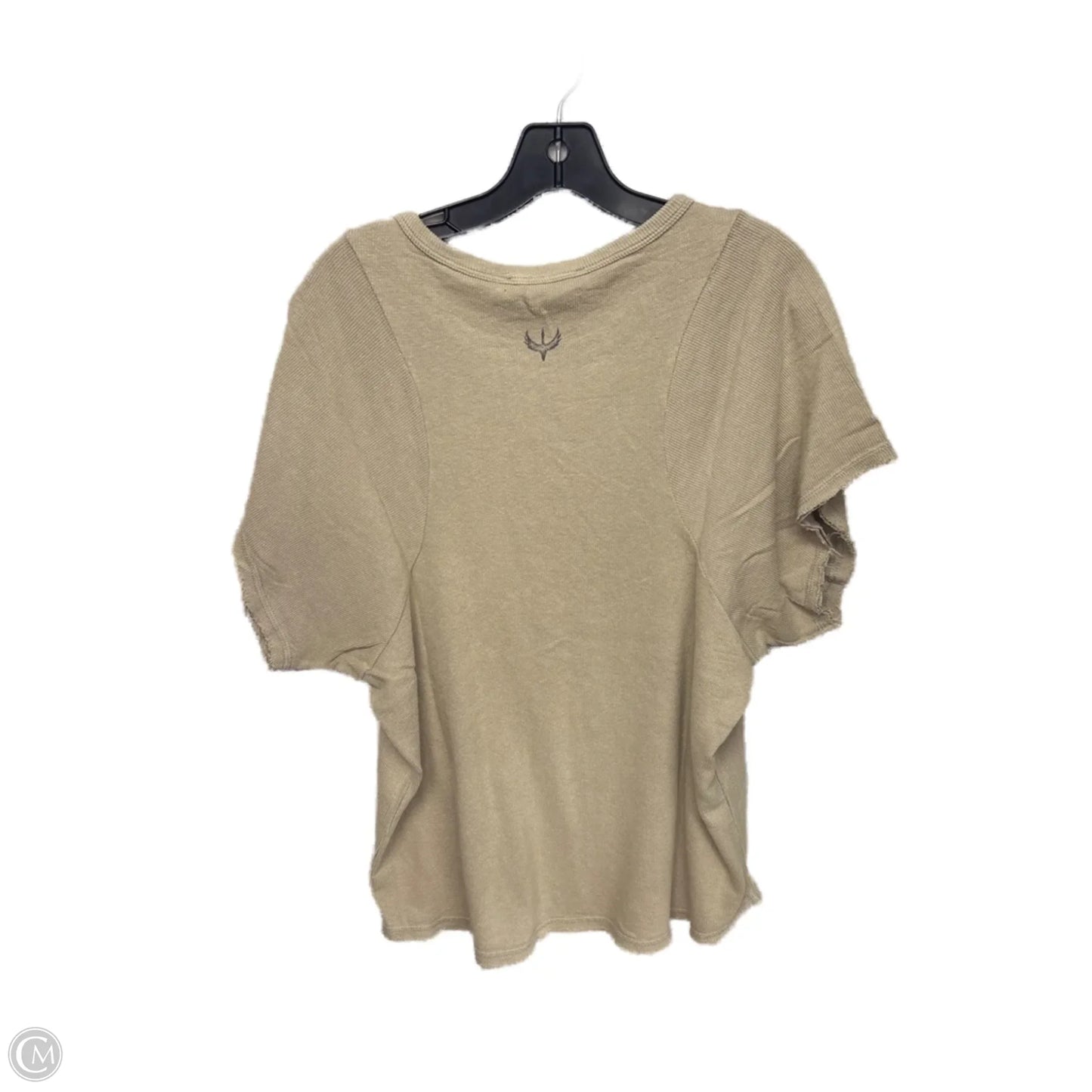 Top Short Sleeve By Clothes Mentor In Tan, Size: L