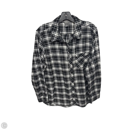 Top Long Sleeve By Eddie Bauer In Plaid Pattern, Size: Xl