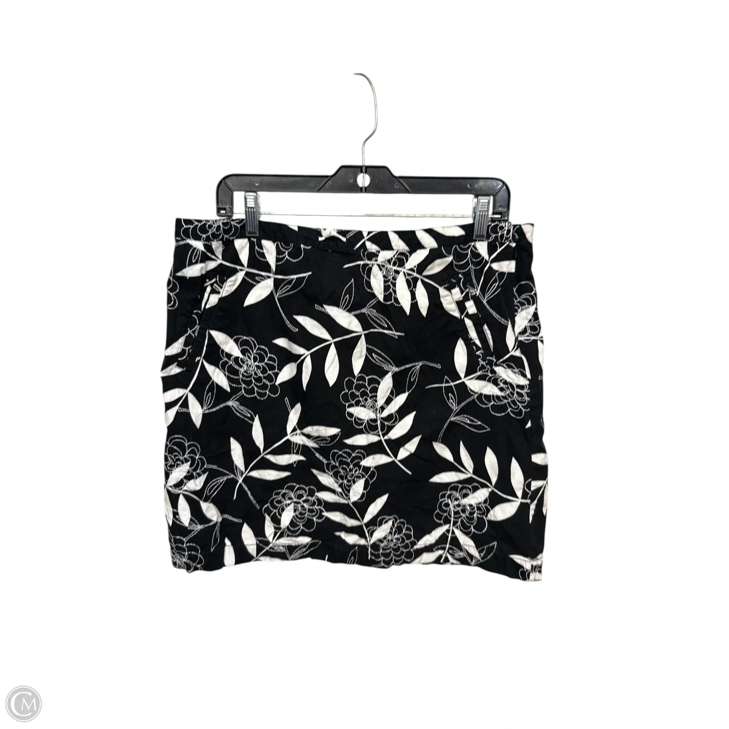 Skirt Midi By Loft In Black & White, Size: 14