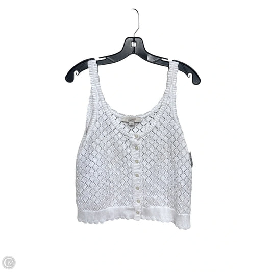 Top Sleeveless By Loft In White, Size: M