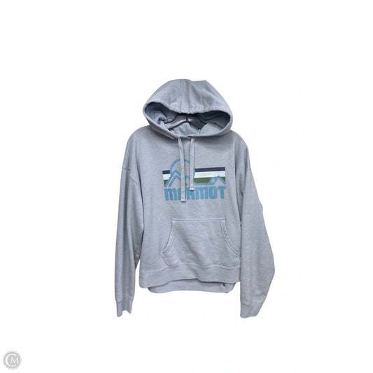 Sweatshirt Hoodie By Marmot In Grey & Orange, Size: L