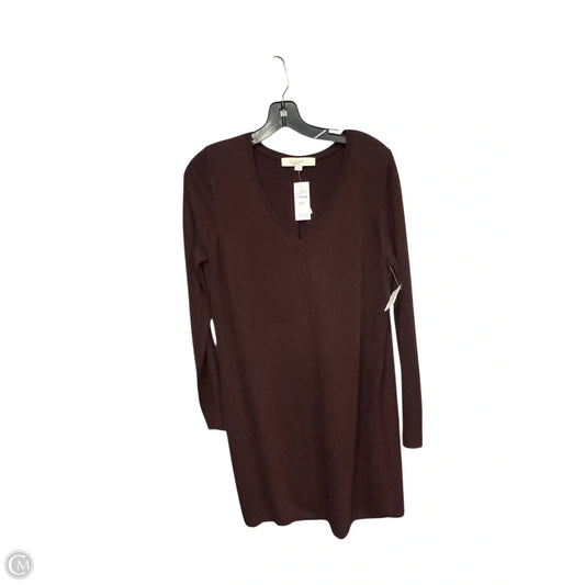 Dress Sweater By Loft In Maroon, Size: M